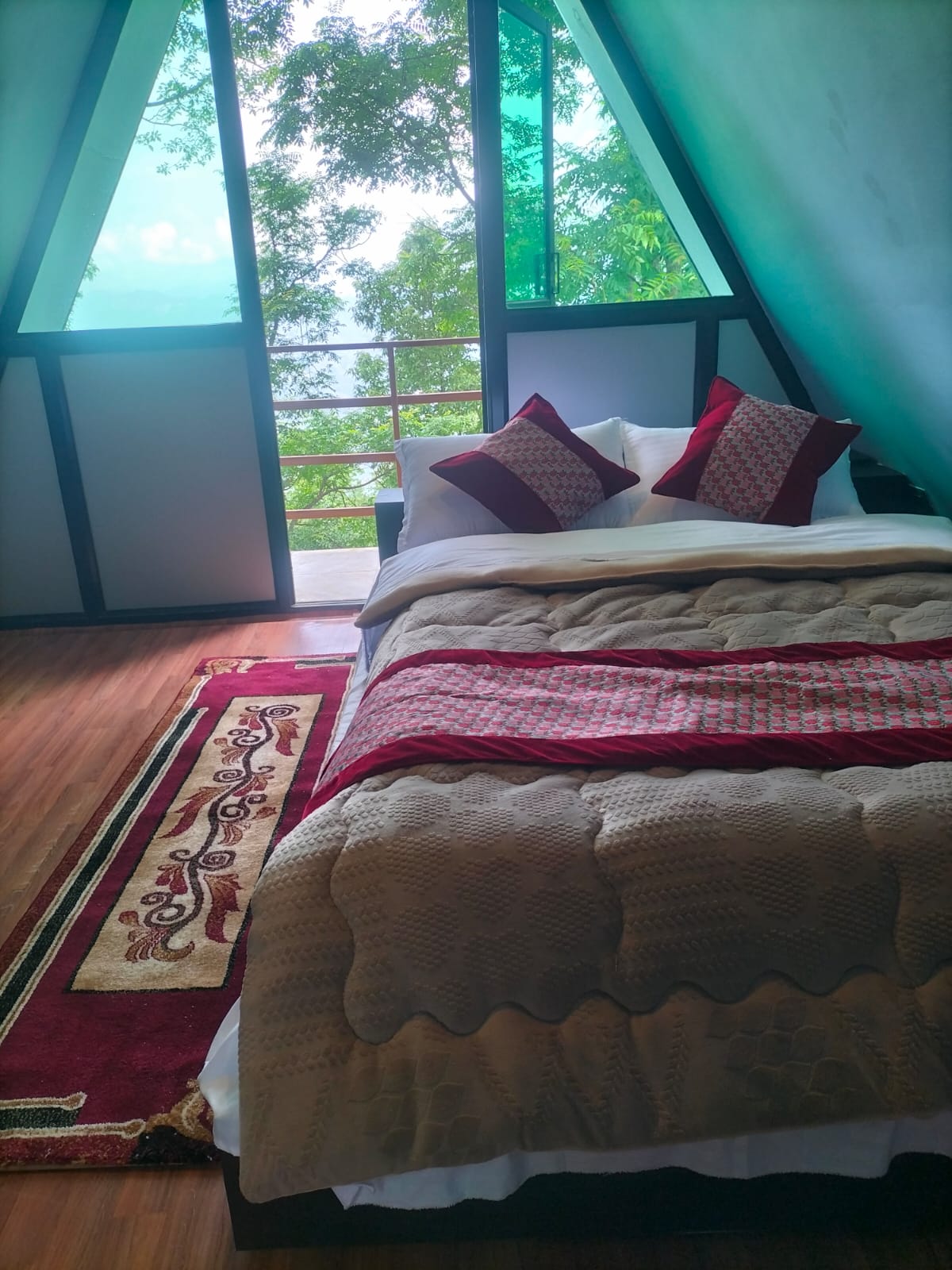 Bedroom inside the cottage